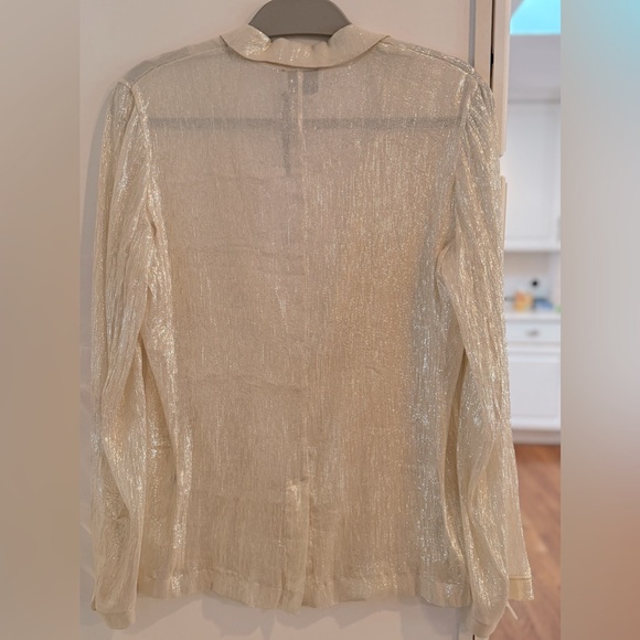 Forte Forte Champagne Lurex Unlined blazer SZ 1 (S) NWT - Picture 7 of 11